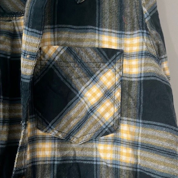 Plaid Flannel Maurice’s  Shirt in Blue and Yellow - Picture 3 of 8